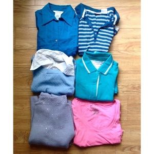 Bundle of Collared Tops, Sweater, and Tee